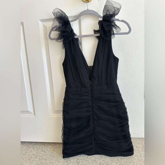 Lulu's Black Backless Ruffled Dress - Picture 3 of 3